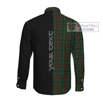 Tennant Tartan Long Sleeve Button Shirt with Family Crest and Half Of Me Style