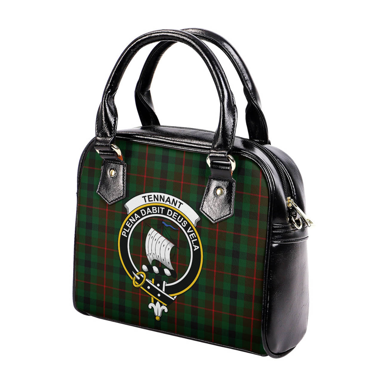 Tennant Tartan Shoulder Handbags with Family Crest - Tartanvibesclothing