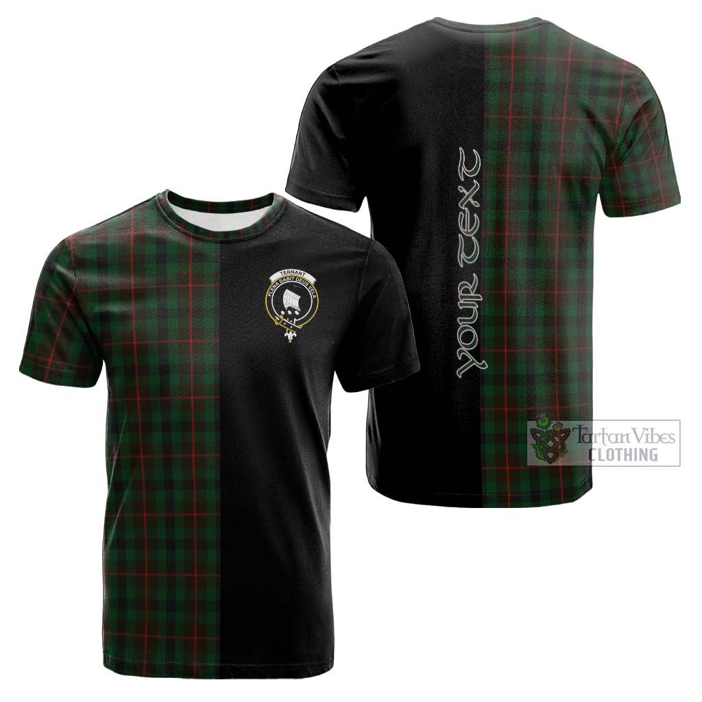 Tartan Vibes Clothing Tennant Tartan Cotton T-shirt with Family Crest and Half Of Me Style