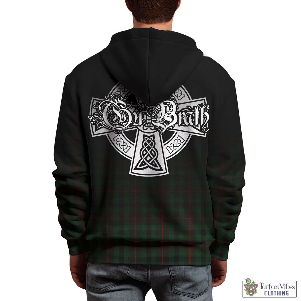 Tartan Vibes Clothing Tennant Tartan Hoodie Featuring Alba Gu Brath Family Crest Celtic Inspired