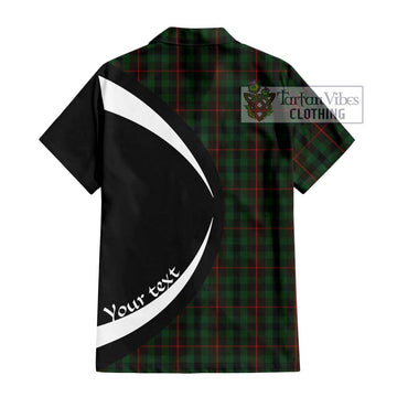 Tennant Tartan Short Sleeve Button Up with Family Crest Circle Style