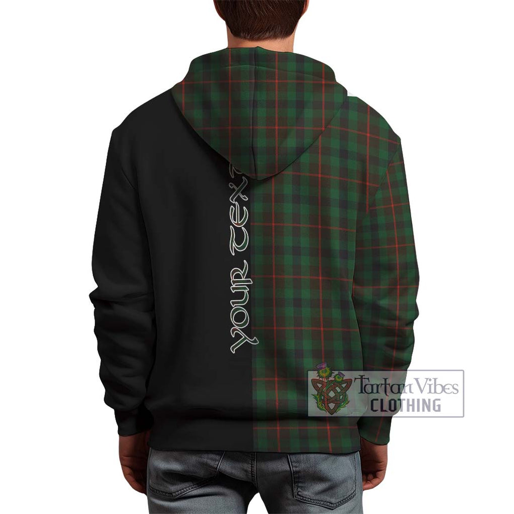 Tennant Tartan Hoodie with Family Crest and Half Of Me Style - Tartanvibesclothing Shop