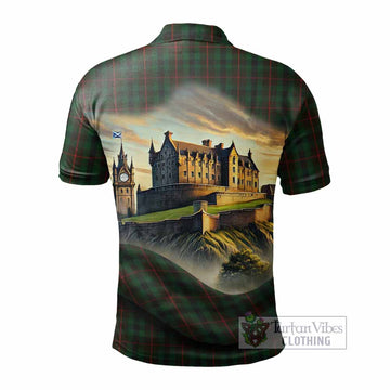 Tennant Tartan Family Crest Polo Shirt with Scottish Ancient Castle Style - Tartan Vibes Clothing