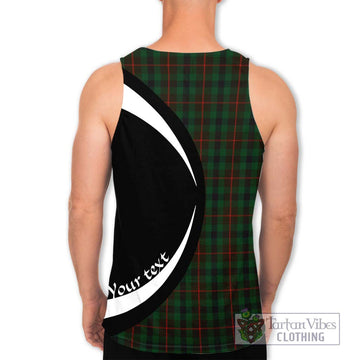 Tennant Tartan Men's Tank Top with Family Crest Circle Style