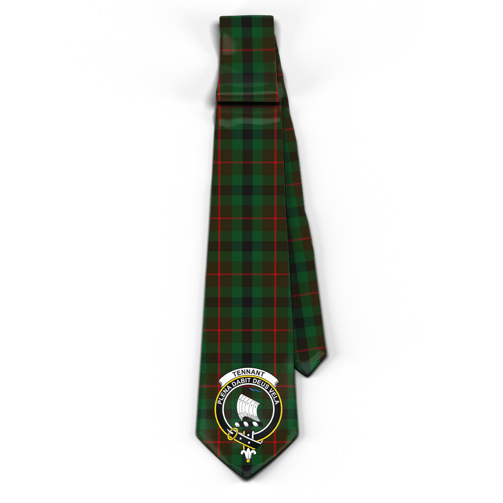 Tennant Tartan Classic Necktie with Family Crest - Tartan Vibes Clothing