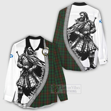 Tennant Tartan Clan Crest Women's Casual Shirt with Highlander Warrior Celtic Style