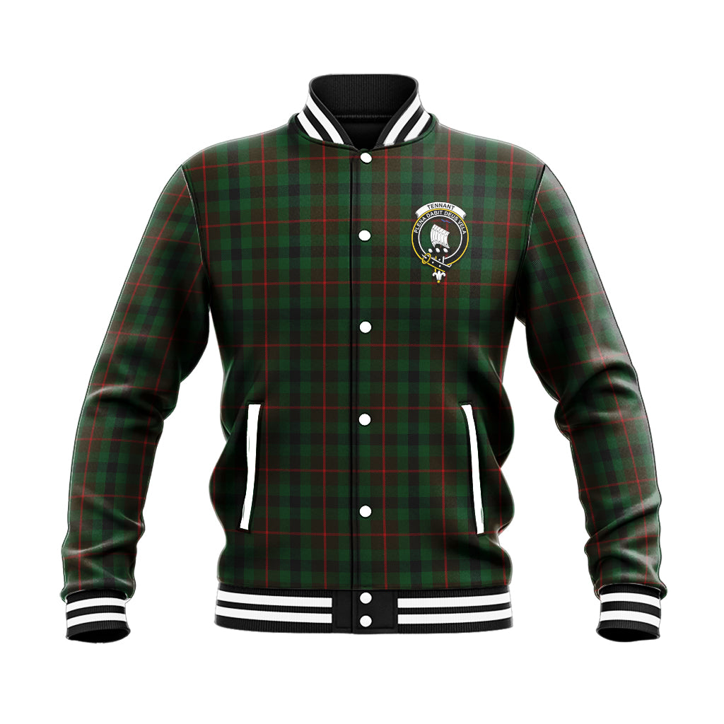 Tennant Tartan Baseball Jacket with Family Crest - Tartan Vibes Clothing