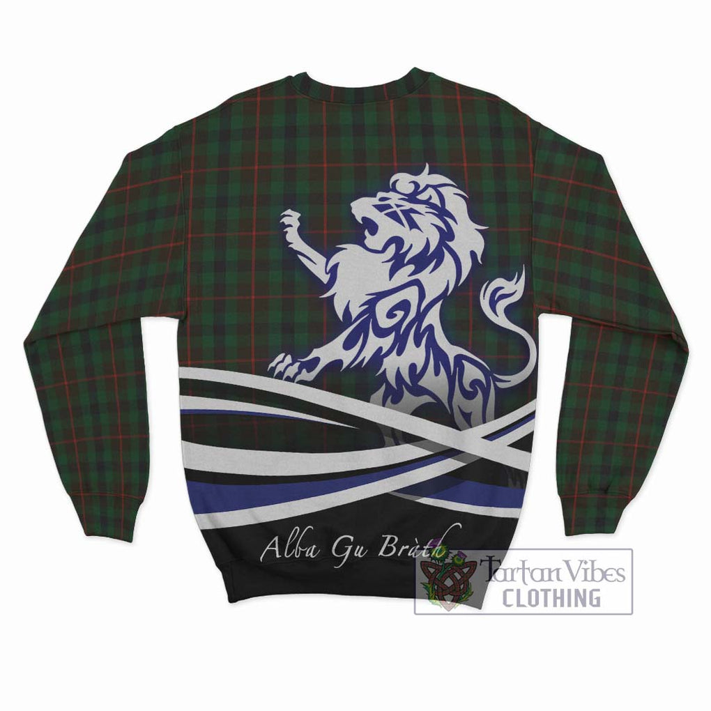 Tennant Tartan Sweatshirt with Alba Gu Brath Regal Lion Emblem - Tartanvibesclothing Shop