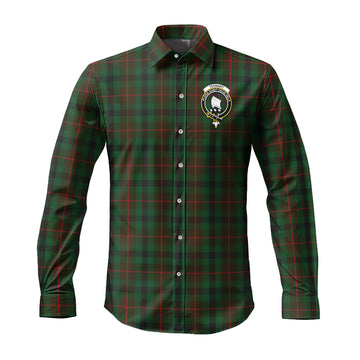 Tennant Tartan Long Sleeve Button Up Shirt with Family Crest