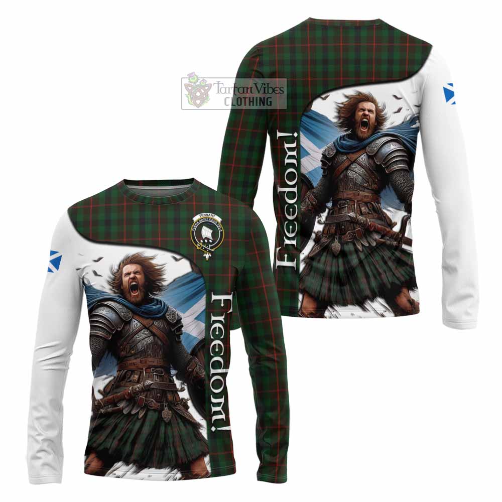 Tartan Vibes Clothing Tennant Crest Tartan Long Sleeve T-Shirt Inspired by the Freedom of Scottish Warrior