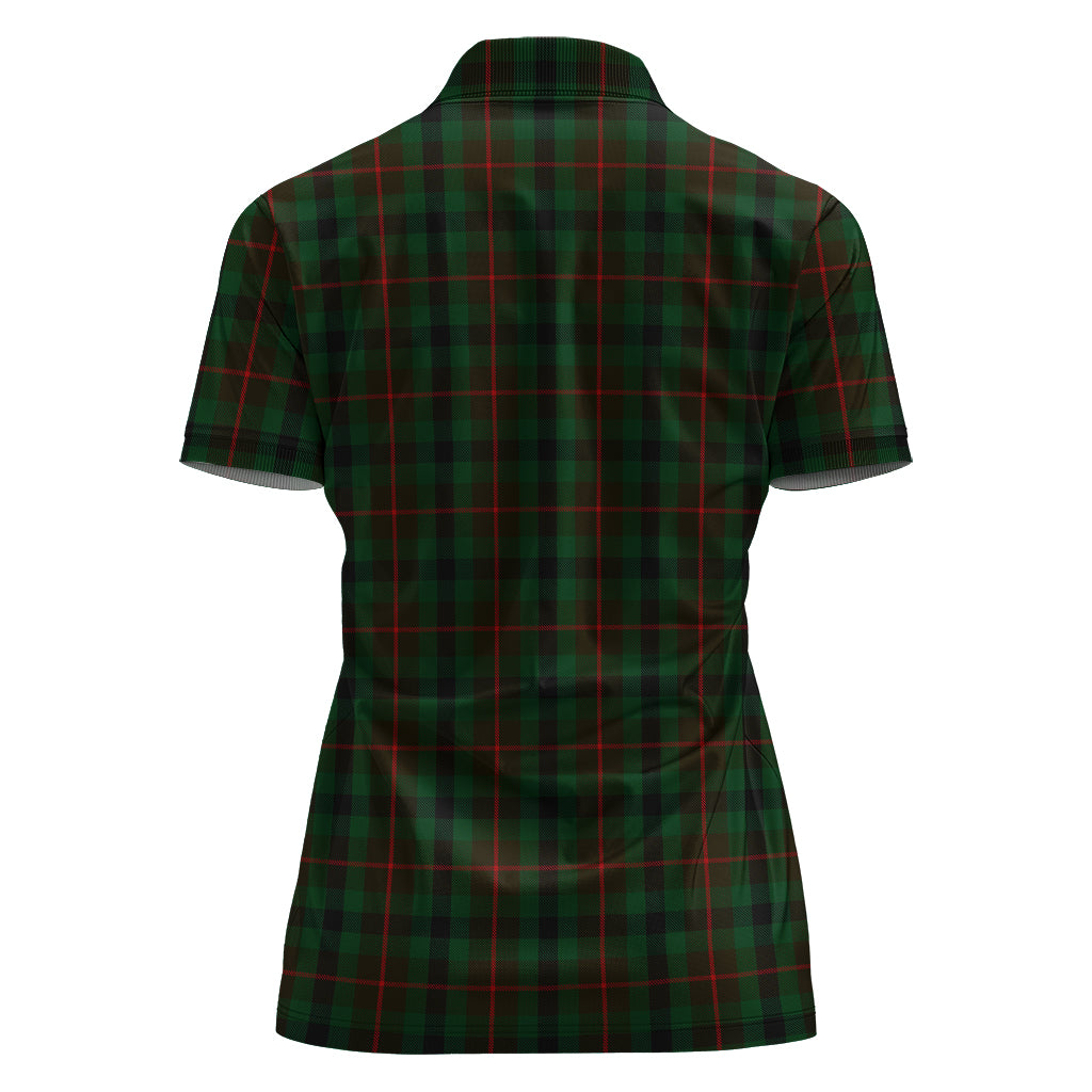 Tennant Tartan Polo Shirt with Family Crest For Women - Tartan Vibes Clothing