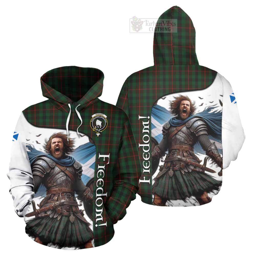 Tartan Vibes Clothing Tennant Crest Tartan Hoodie Inspired by the Freedom of Scottish Warrior