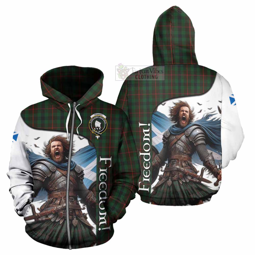 Tartan Vibes Clothing Tennant Crest Tartan Hoodie Inspired by the Freedom of Scottish Warrior