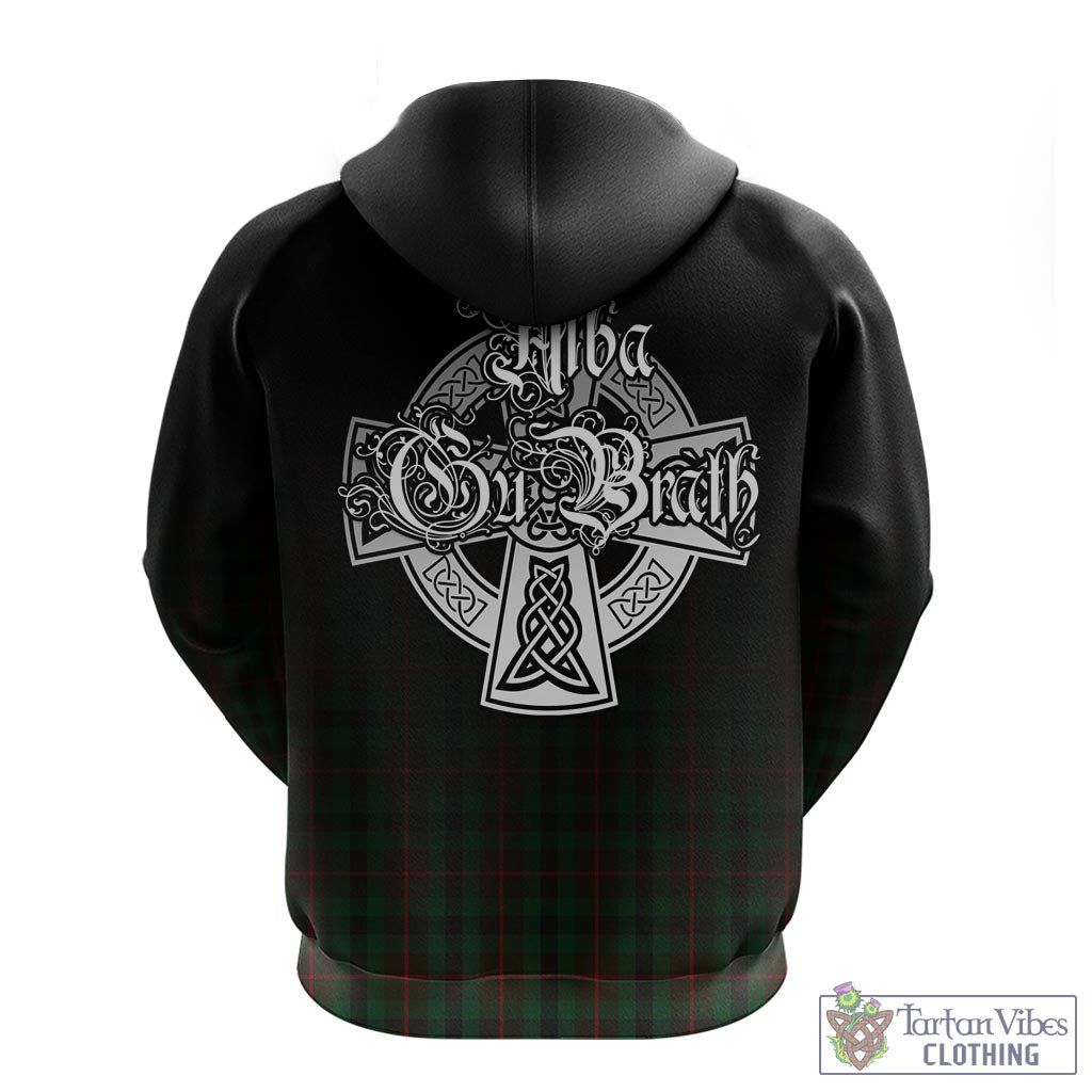 Tartan Vibes Clothing Tennant Tartan Hoodie Featuring Alba Gu Brath Family Crest Celtic Inspired