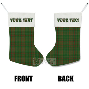 Terry Tartan Christmas Stocking with Personalized Text