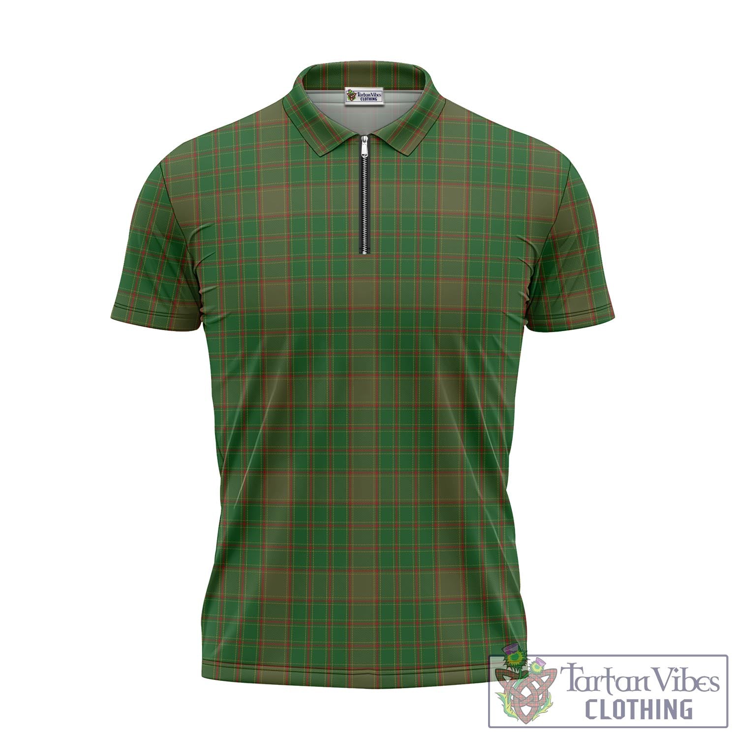 Tartan Vibes Clothing Terry Tartan Zipper Polo Shirt