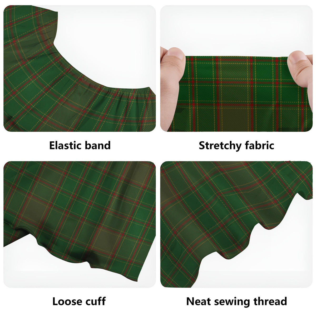 Terry Tartan Off Shoulder Long Dress - Tartan Vibes Clothing