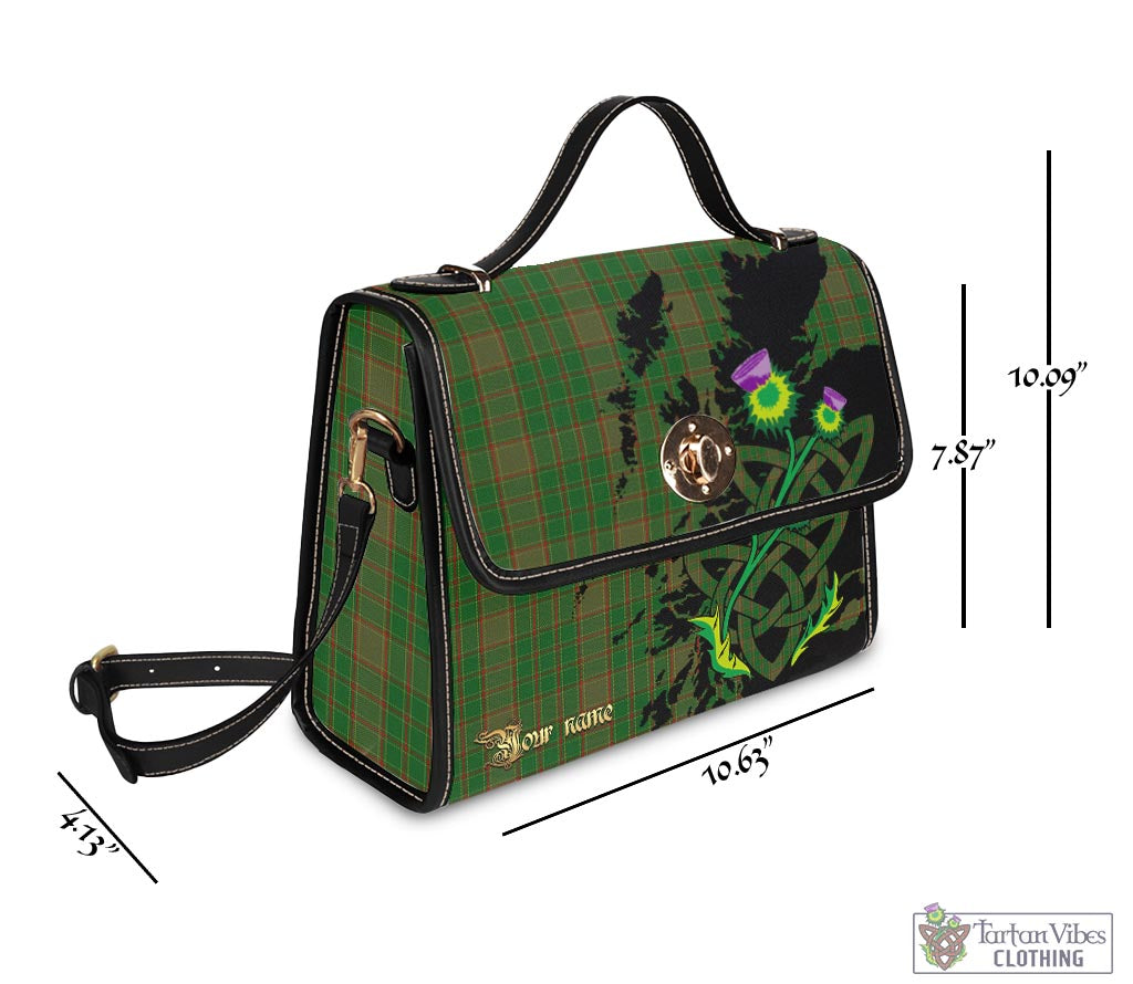 Terry Tartan Waterproof Canvas Bag with Scotland Map and Thistle Celtic Accents - Tartan Vibes Clothing