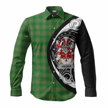 Thacker Irish Clan Long Sleeve Button Shirt Celtic Circle Style Men's Shirt S - Tartan Vibes Clothing