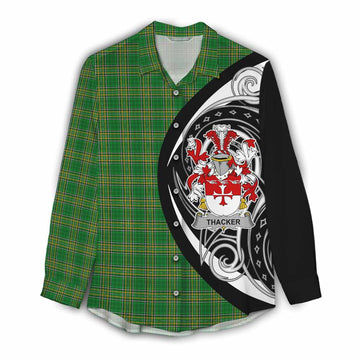 Thacker Irish Clan Women's Casual Shirt Celtic Circle Style Female - Tartan Vibes Clothing
