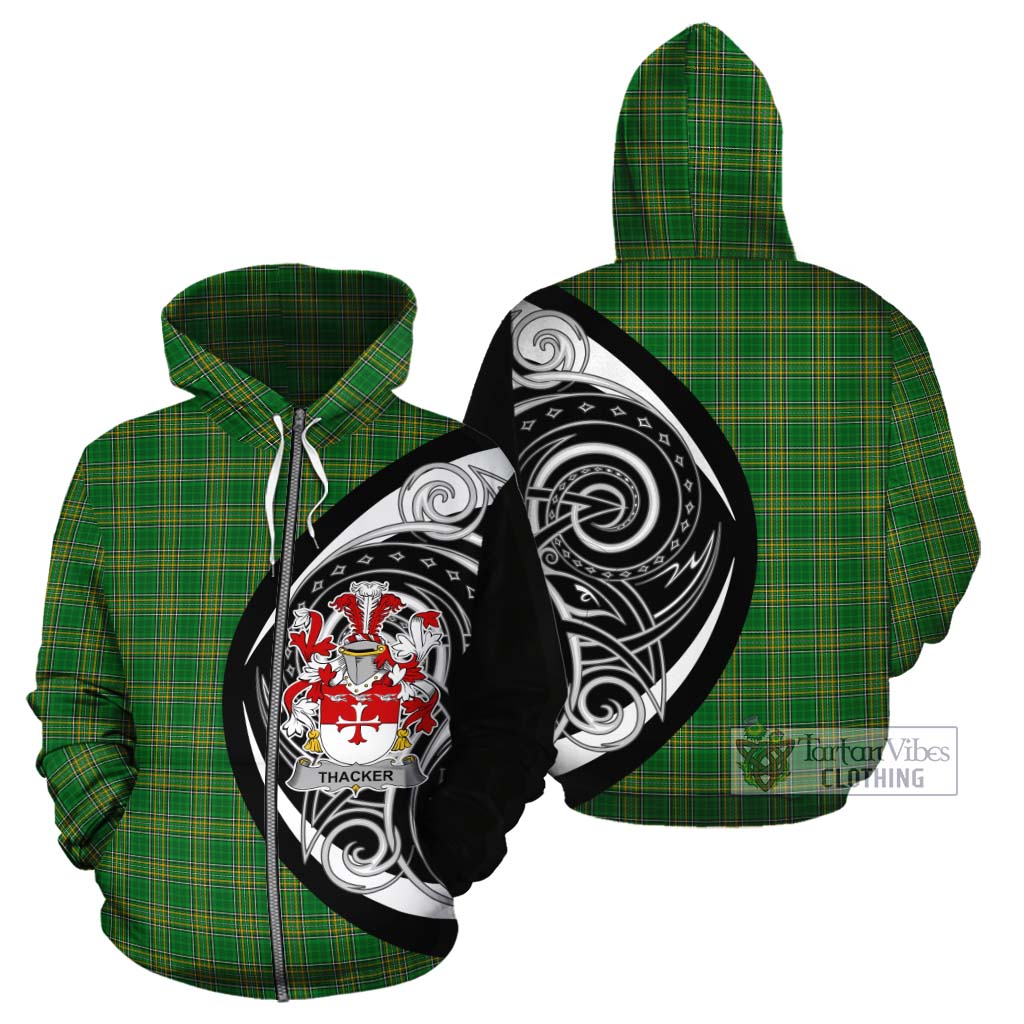 Thacker Irish Clan Cotton Hoodie Celtic Circle Style Zip Hoodie - Tartan Vibes Clothing