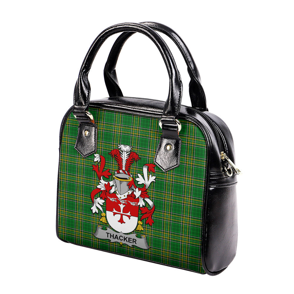 Thacker Irish Clan Tartan Shoulder Handbags with Coat of Arms - Tartan Vibes Clothing
