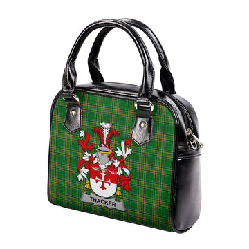 Thacker Irish Clan Tartan Shoulder Handbags with Coat of Arms - Tartan Vibes Clothing