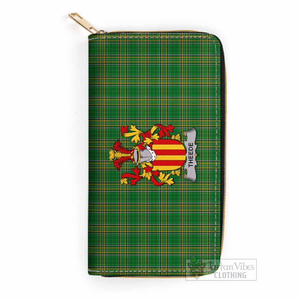 Theede Irish Clan Tartan Women's Leather Wallet with Coat of Arms One Size 19.7*10.5*3.5 cm - Tartan Vibes Clothing