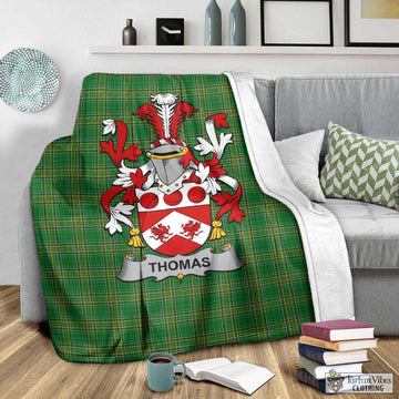 Thomas Irish Clan Tartan Blanket with Coat of Arms - Tartan Vibes Clothing