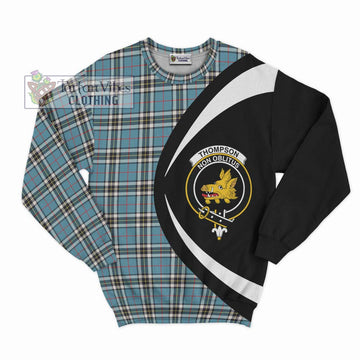 Thompson Tartan Sweatshirt with Family Crest Circle Style