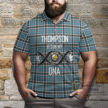 Thompson Tartan Polo Shirt with Family Crest DNA In Me Style Kid - Tartan Vibes Clothing