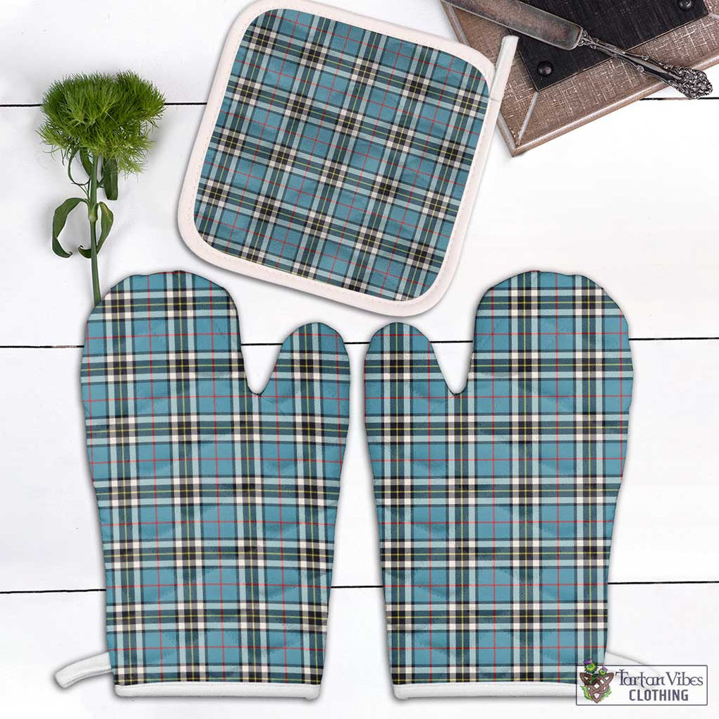 Thompson Tartan Combo Oven Mitt & Pot-Holder White - Tartan Vibes Clothing