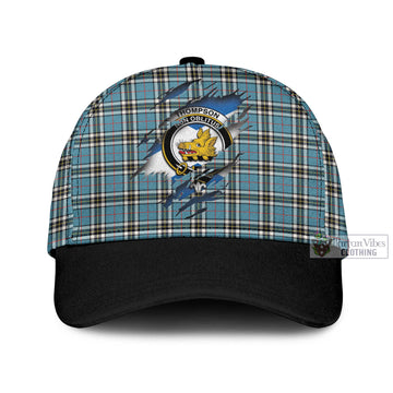 Thompson Tartan Classic Cap with Family Crest In Me Style