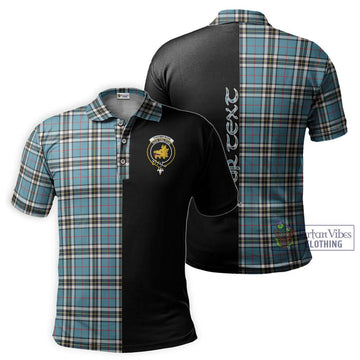 Thompson Tartan Polo Shirt with Family Crest and Half Of Me Style Kid - Tartan Vibes Clothing