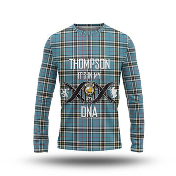 Thompson Tartan Long Sleeve T-Shirt with Family Crest DNA In Me Style Unisex - Tartan Vibes Clothing