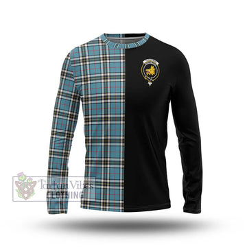 Thompson Tartan Long Sleeve T-Shirt with Family Crest and Half Of Me Style Unisex - Tartan Vibes Clothing