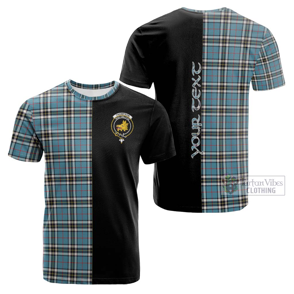 Tartan Vibes Clothing Thompson Tartan Cotton T-shirt with Family Crest and Half Of Me Style