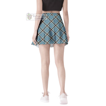 Thompson Tartan Women's Plated Mini Skirt Cross Style