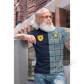 Thompson Tartan Cotton T-shirt with Scottish Lion Royal Arm Half Style