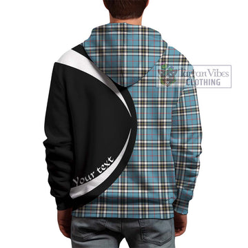 Thompson Tartan Hoodie with Family Crest Circle Style - Tartan Vibes Clothing