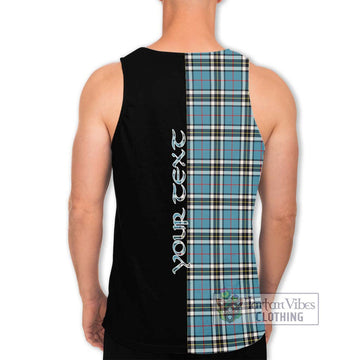 Thompson Tartan Men's Tank Top with Family Crest and Half Of Me Style - Tartan Vibes Clothing