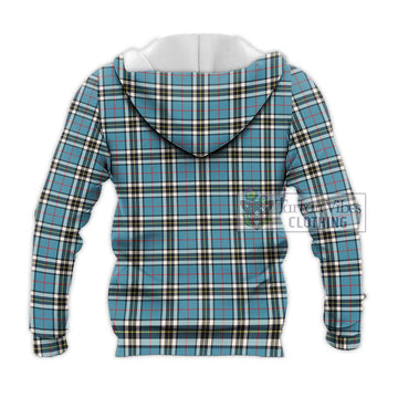 Thompson Tartan Knitted Hoodie with Family Crest DNA In Me Style