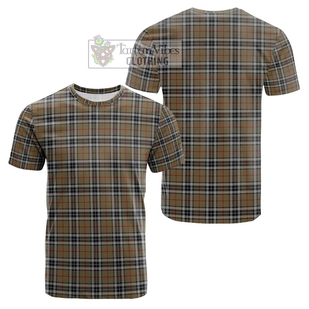 Tartan Vibes Clothing Thompson Camel Tartan Cotton T-Shirt