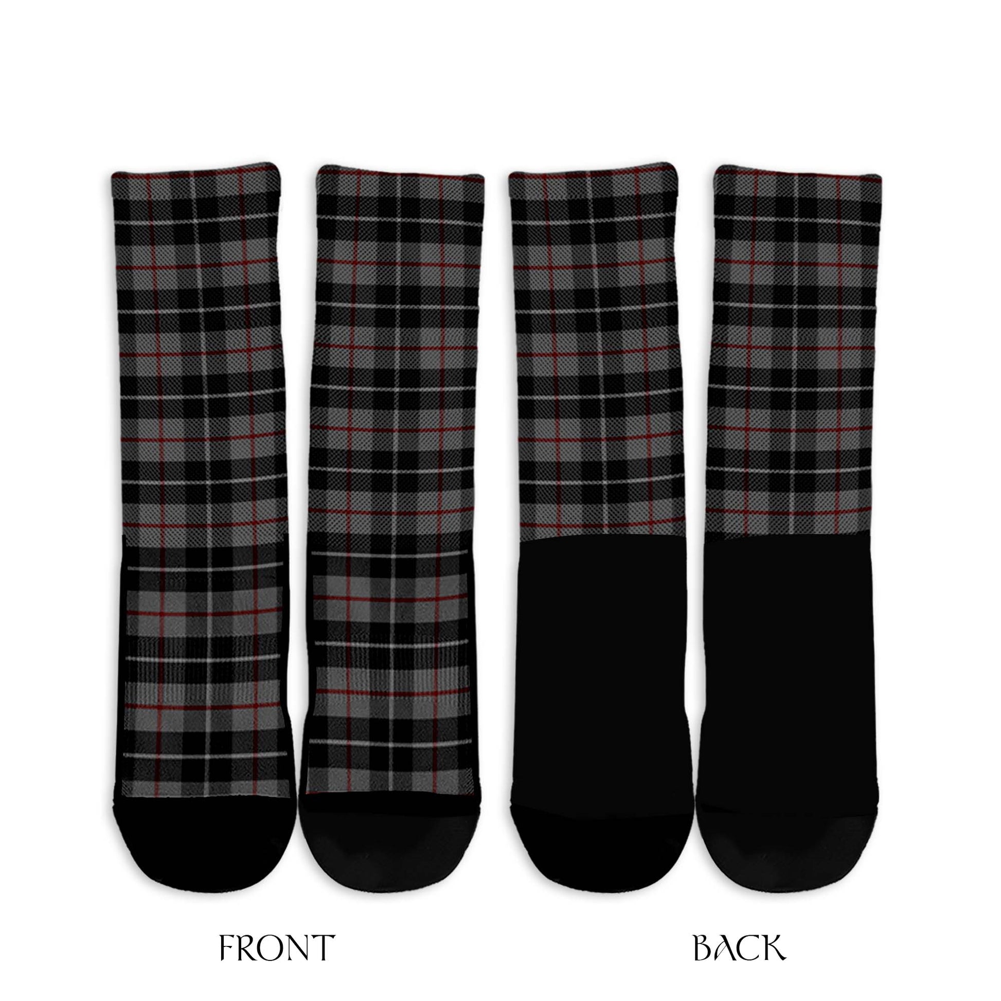 Thompson Grey Tartan Crew Socks - Tartanvibesclothing