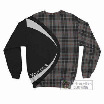 Thompson Grey Tartan Sweatshirt with Family Crest Circle Style