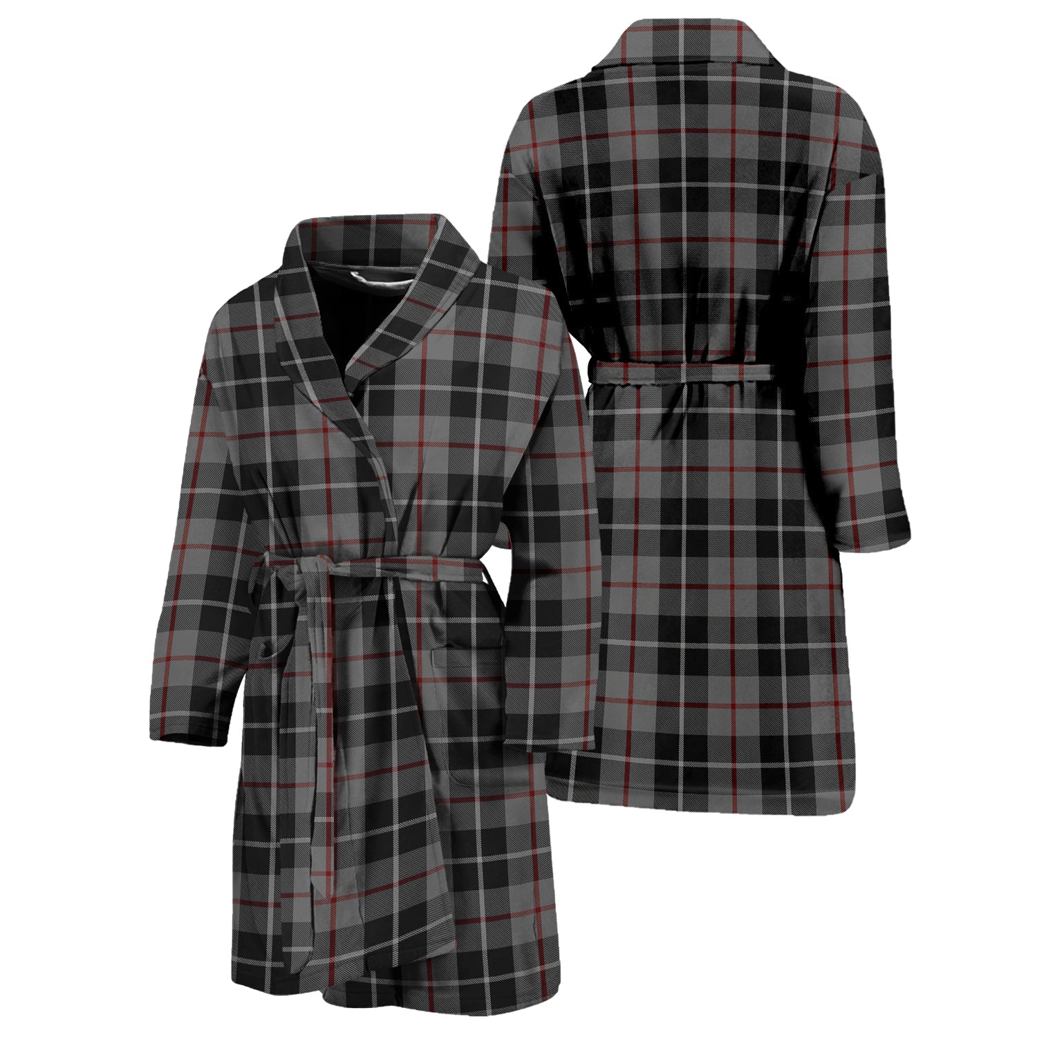 Thompson Grey Tartan Bathrobe Unisex M - Tartan Vibes Clothing