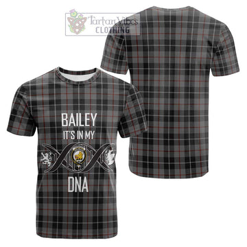 Thompson Grey Tartan Cotton T-shirt with Family Crest DNA In Me Style