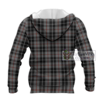 Thompson Grey Tartan Knitted Hoodie with Family Crest DNA In Me Style