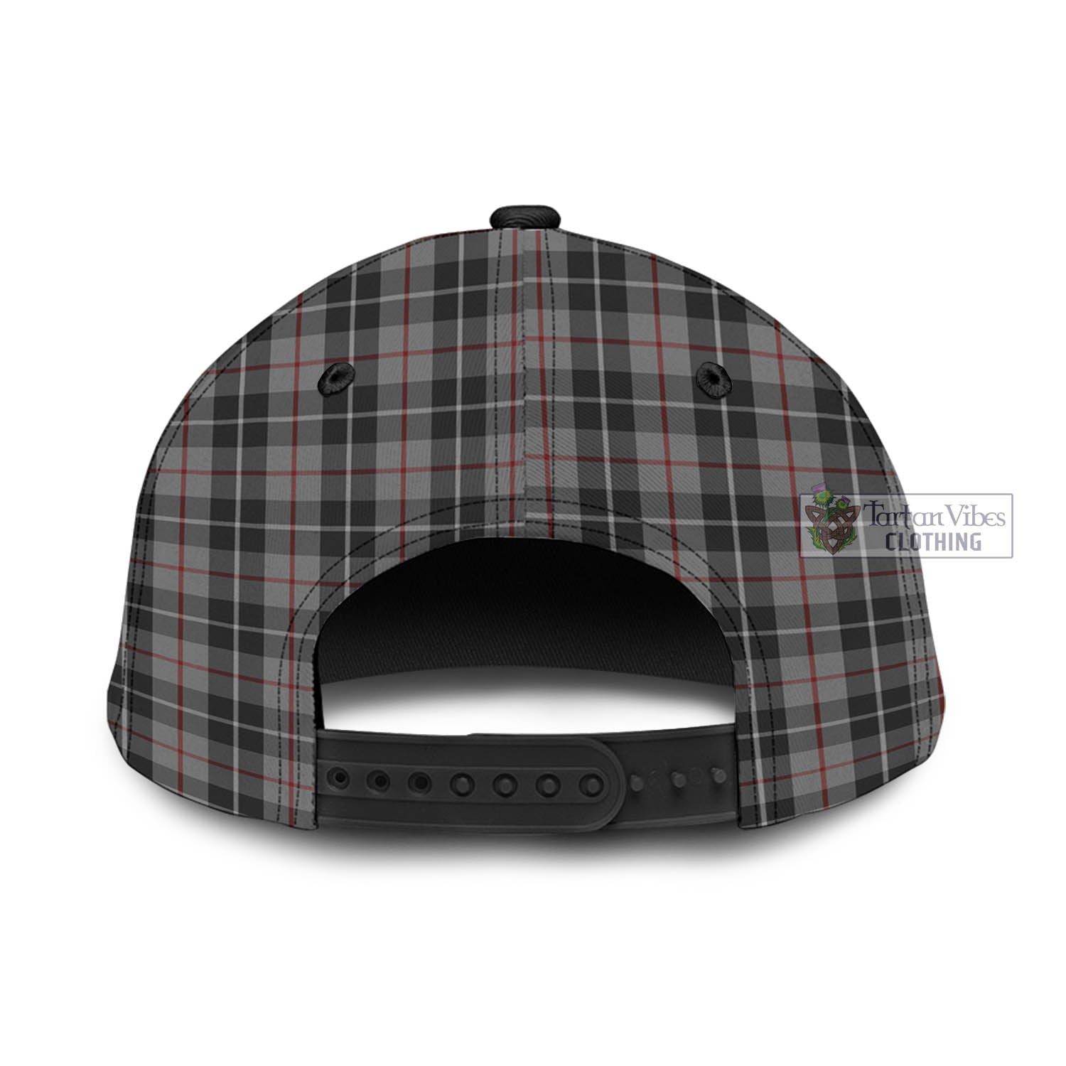 Tartan Vibes Clothing Thompson Grey Tartan Classic Cap with Family Crest In Me Style