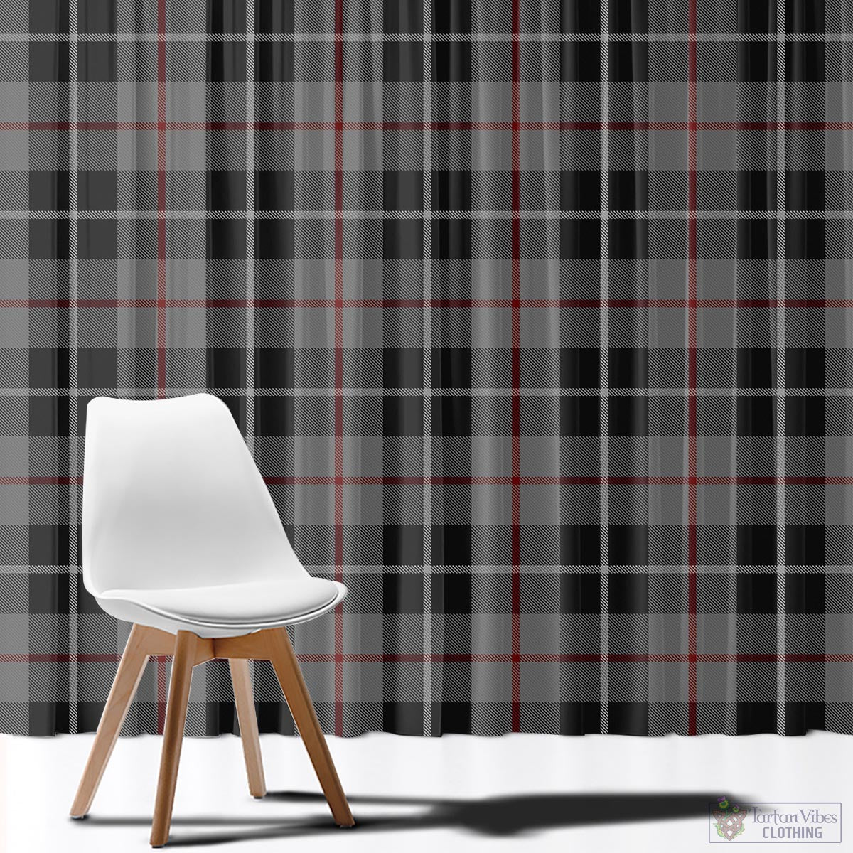 Thompson Grey Tartan Window Curtain